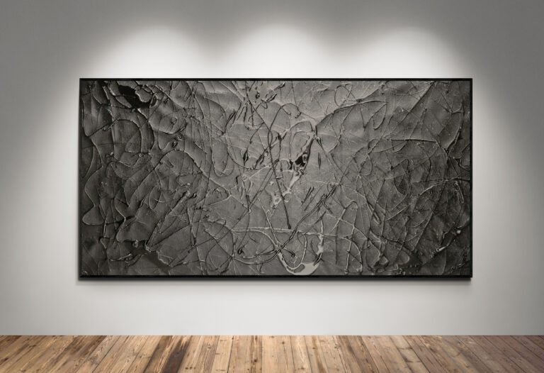 Number 00 – Large-scale black contemporary abstract artwork on canvas