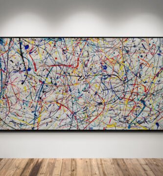 Abstract artwork Number 23 in Jackson Pollock style with a white background and multicolor splatters | A symphony of color