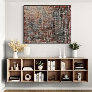 large abstract painting for living room wall decor above furniture