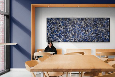 abstract wall art for dining area modern decor pollock style